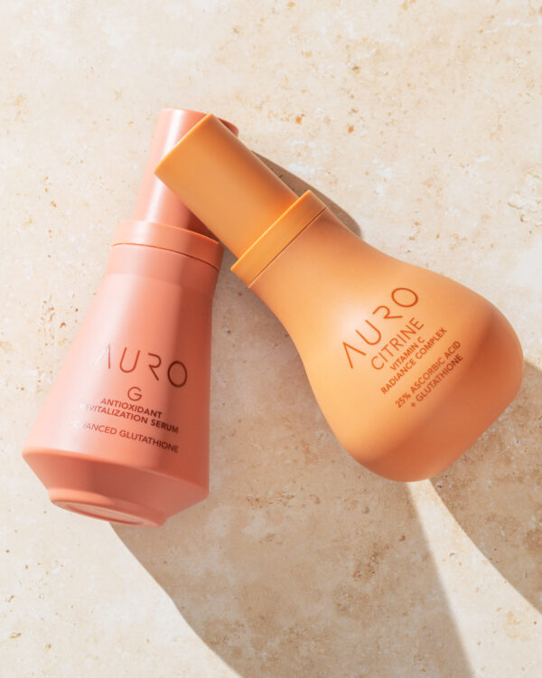 Auro Skincare Products | Image of skincare bottles